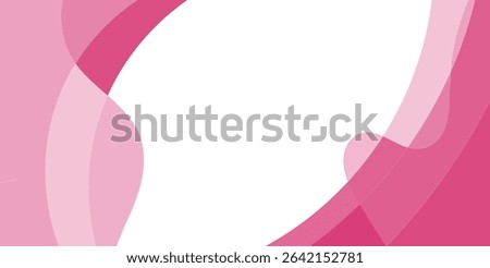 Abstract design with overlapping, flowing shapes of pink shades
