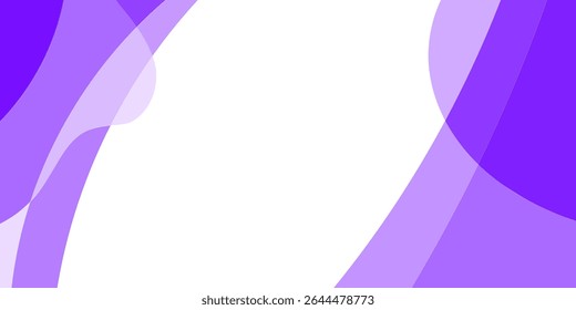 Abstract design with overlapping translucent lavender shapes on white background