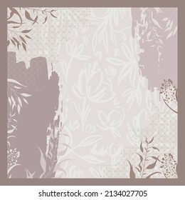 Abstract design with pastel brown color for hijab, scarf, dress, fabric printing or other design needs