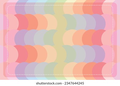 Abstract design pattern: colorful moon line background 