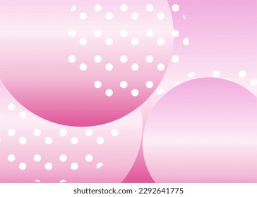 Abstract design pink background with use of gradients and geometric dots.