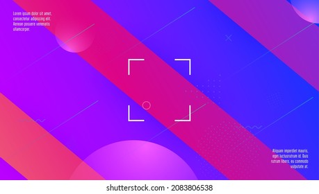 Abstract Design. Pink Bright Shape. Art Landing Page. Color Rainbow Layout. Minimal Poster. Neon Shapes. Graphic Page. Creative Invitation. Lilac Abstract Design