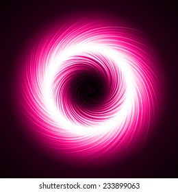 abstract design of pink energy ring (in and out tails)