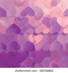 Abstract Design with pink hearts