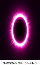 abstract design of pink magic portal gate (outer,short lines.vector version)