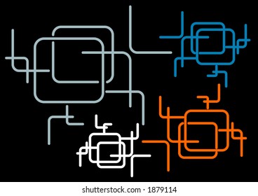 Abstract design with pipes background illustration