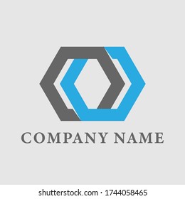 abstract design polygon connection logo, minimalist design for your website and brand identity. vector illustration