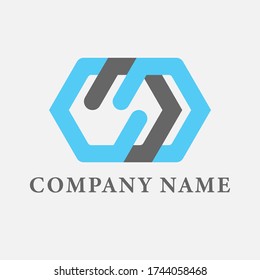 logotipo de conexión de polígono de diseño abstracto, diseño minimalista para su sitio web e identidad de marca. ilustración vectorial