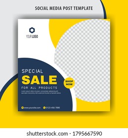 Abstract design post for social media, ad design for fashion sale