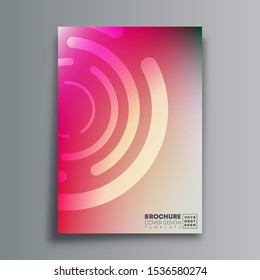 Abstract design poster with circular shapes and gradient texture for flyer, brochure cover, vintage typography, background or other printing products. Vector illustration.