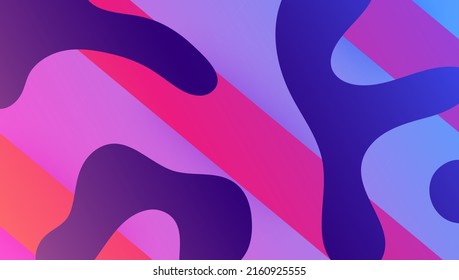 Abstract Design. Purple Trendy Shape. Wave Landing Page. Rainbow Flyer. Dynamic Journal. Flow Futuristic Banner. Hipster Frame. Business Geometry. Magenta Abstract Design