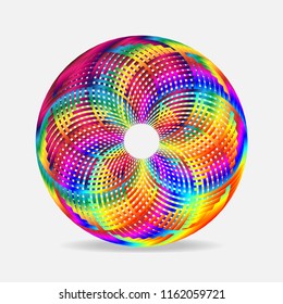 Abstract Design of Rainbow Circles. Vector Illustration.