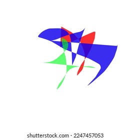 abstract design of red blue green color gradation