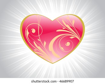 abstract design red greeting card