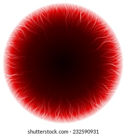 abstract design of red magic portal gate (short tail version)
