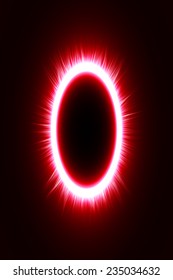 abstract design of red magic portal gate (outer,short lines.vector version)