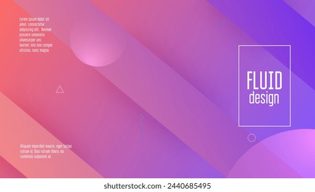 Abstract Design. Retro Vector Frame. Purple Minimal Pattern. Business Shapes. Paper Geometric Composition. Corporate Ui. Light Landing Page. Pink Abstract Design