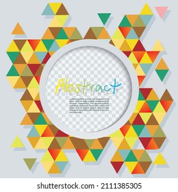 Abstract design from rhomb shape and place for text.
