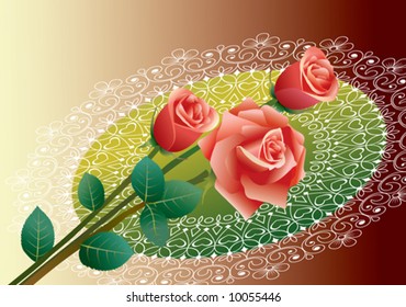 abstract design with roses