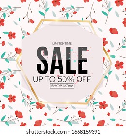 Abstract Design Sale Banner Template. Vector Illustration EPS10