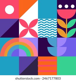 diseño abstracto estilo escandinavo para impresión, Fondo de pantalla, textil, póster, Anuncio, anuncios