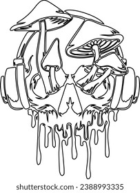 Abstract design scary skull
