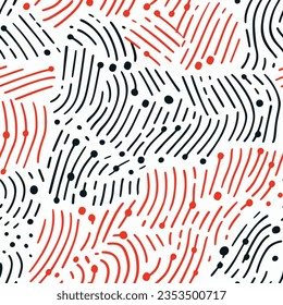 Abstract design with scattered lines. Seamless vector illustration. Modern flair.