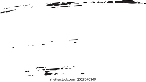 Abstract Design with Scattered Shapes and Lines
