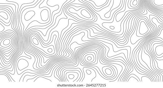 Projeto abstrato padrão sem emenda com mapa topográfico de linha. relevo geográfico de montanha. mapa topográfico retro. mapa geográfico de contorno grade pano de fundo textura de papel. caminho do terreno isolado no fundo.