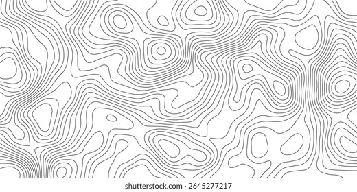 Projeto abstrato padrão sem emenda com mapa topográfico de linha. relevo geográfico de montanha. mapa topográfico retro. mapa geográfico de contorno grade pano de fundo textura de papel. caminho do terreno isolado no fundo.