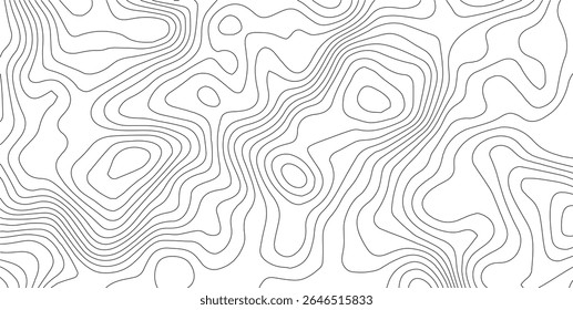 Projeto abstrato padrão sem emenda com mapa topográfico de linha. relevo geográfico de montanha. mapa topográfico retro. mapa geográfico de contorno grade pano de fundo textura de papel. caminho do terreno isolado no fundo.