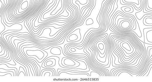 Projeto abstrato padrão sem emenda com mapa topográfico de linha. relevo geográfico de montanha. mapa topográfico retro. mapa geográfico de contorno grade pano de fundo textura de papel. caminho do terreno isolado no fundo.