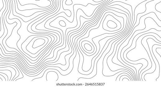 Projeto abstrato padrão sem emenda com mapa topográfico de linha. relevo geográfico de montanha. mapa topográfico retro. mapa geográfico de contorno grade pano de fundo textura de papel. caminho do terreno isolado no fundo.