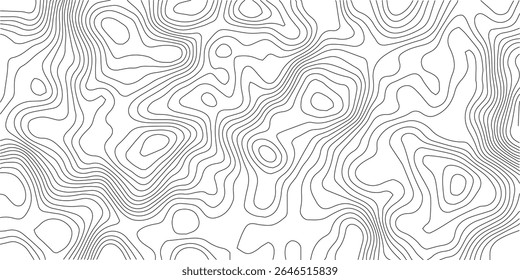 Projeto abstrato padrão sem emenda com mapa topográfico de linha. relevo geográfico de montanha. mapa topográfico retro. mapa geográfico de contorno grade pano de fundo textura de papel. caminho do terreno isolado no fundo.