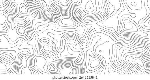 Projeto abstrato padrão sem emenda com mapa topográfico de linha. relevo geográfico de montanha. mapa topográfico retro. mapa geográfico de contorno grade pano de fundo textura de papel. caminho do terreno isolado no fundo.