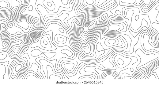 Projeto abstrato padrão sem emenda com mapa topográfico de linha. relevo geográfico de montanha. mapa topográfico retro. mapa geográfico de contorno grade pano de fundo textura de papel. caminho do terreno isolado no fundo.