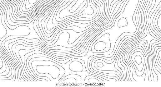 Projeto abstrato padrão sem emenda com mapa topográfico de linha. relevo geográfico de montanha. mapa topográfico retro. mapa geográfico de contorno grade pano de fundo textura de papel. caminho do terreno isolado no fundo.