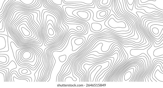 Projeto abstrato padrão sem emenda com mapa topográfico de linha. relevo geográfico de montanha. mapa topográfico retro. mapa geográfico de contorno grade pano de fundo textura de papel. caminho do terreno isolado no fundo.