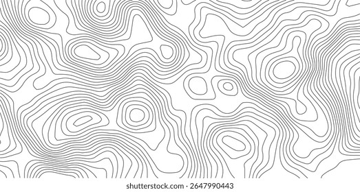Projeto abstrato padrão sem emenda com mapa topográfico de linha. relevo geográfico de montanha. mapa topográfico retro. mapa geográfico de contorno grade pano de fundo textura de papel. caminho do terreno isolado no fundo.