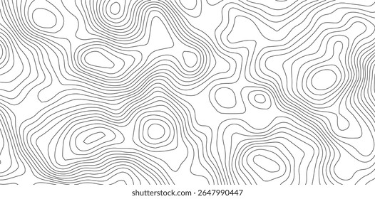 Projeto abstrato padrão sem emenda com mapa topográfico de linha. relevo geográfico de montanha. mapa topográfico retro. mapa geográfico de contorno grade pano de fundo textura de papel. caminho do terreno isolado no fundo.