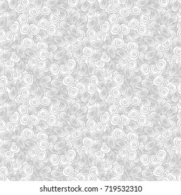 Abstract design, seamless vector, black and white hand drawing. Hand-drawn stylized graphic pattern.