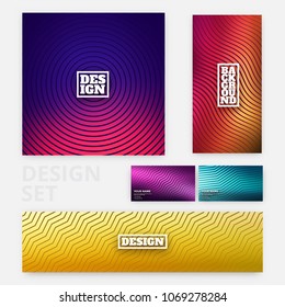 Abstract design set - banners, card designs, covers