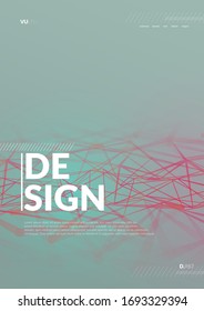 Abstract design with shallow depth of field simulated by vector gradients