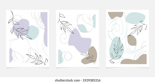 Abstract design with shape and hand drawn background lines in a trendy pastel color. Contemporary art, isolated poster collage, social media, stories. Vector illustration in a fashionable style