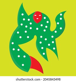 abstract design shaped like a crab