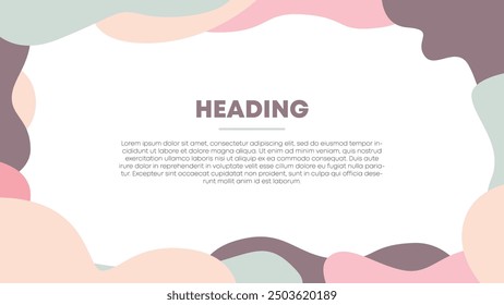 Abstract Design shapes with heading and text colorful shapes background waves multicolor graphics modern design