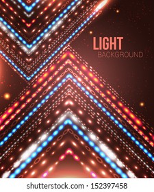 Abstract design with shiny arrows and place for Your text. Vector image.
