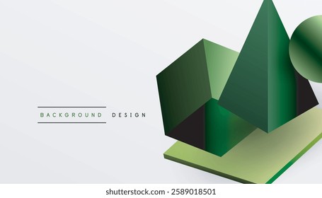 Abstract design showcasing isometric cubes, pyramids, squares, and spheres in a vibrant 3D layout. Modern and dynamic, perfect for tech, design, or futuristic themes