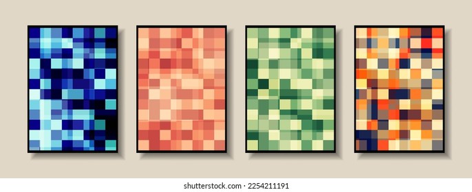 Diseño abstracto simple cubierta y fondo de póster degradado de color minimalista