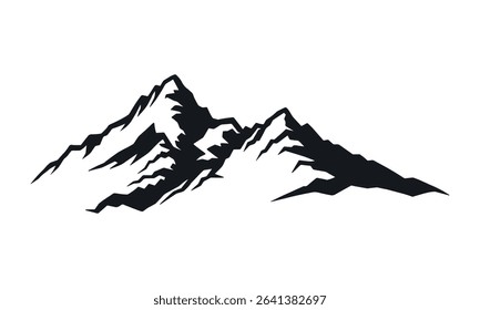 Abstract design Simple single mountain silhouette